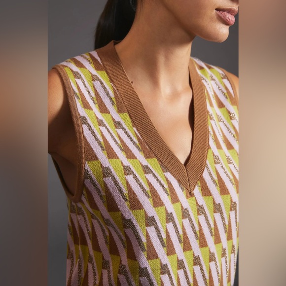 New Women’s Maeve Vera Jacquard Sweater Vest By Anthropologie!!🔥🔥🔥 - Picture 3 of 15